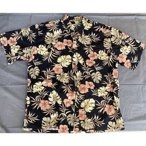 Cooke Street Honolulu Aloha Hawaiian Camp Shirt Size L 100% Cotton